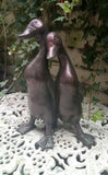 Ducks Birds Garden Ornament, Statue Figurine Bronze Effect.