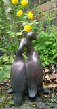Ducks Birds Garden Ornament, Statue Figurine Bronze Effect.