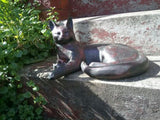 Lovely Cat Garden Statue Ornament Sculpture Bronze Effect.