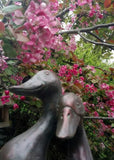 Ducks Birds Garden Ornament, Statue Figurine Bronze Effect.