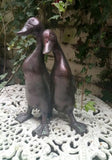 Ducks Birds Garden Ornament, Statue Figurine Bronze Effect.
