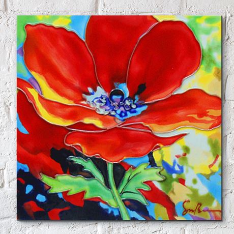 Decorative Tile  EVERYTHING I GIVE YOU  BY S BULL, 8" X 8"