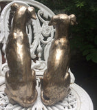 Italian/Greyhound Dog Pair Statues Ornament Bronze Effect