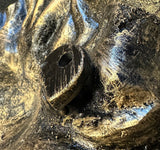 Wall Plaque Sun and Moon Aluminium Garden Art Bronze Effect Finish