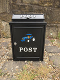 Blue Tractor Mail Box Post Box Steel Powder Coated Letter Box