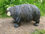 Badger Wildlife Countryside Garden Ornament Statue Painted Effect