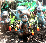Benjamin Bunny Statue Garden Ornament from Beatrix Potter Peter Rabbit Bronze