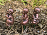 Miniature Buddha Statues Garden Indoor/Outdoor Set Of Three