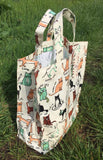Tote Shopping Bag Feline Cat Designs