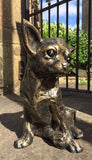 Chihuahua Dog Pair Statues Garden or Interior Ornament