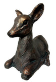 Fawn Deer Garden Ornament Statue Aluminium With Bronze Effect finish