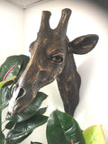 Giraffe Bust Head Interior Design Conservatory Summer House Statue Bronze Effect
