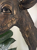 Giraffe Bust Head Interior Design Conservatory Summer House Statue Bronze Effect