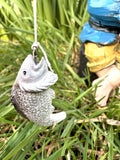 Gnome Elf Fishing Angling Garden Statue Ornament