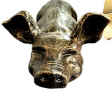 Aged Gold Pig Garden or Home Ornament Statue bronze effect look