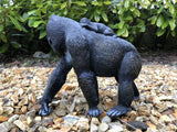 Gorilla Primate and Cub Statue Interior Design Ornament D. Fossey.