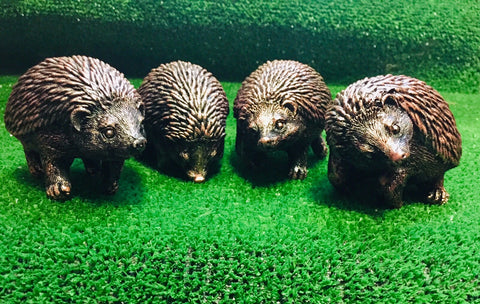 4 Hedgehogs Flower Pot Hangers Decorations Garden Ornaments Statues