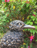 King Fisher Bird Garden Home Ornament, Statue Bronze Effect Finish