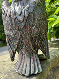 Pelican Garden Home or Fireside Ornament Bird Statue Bronze Effect