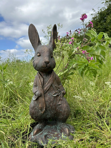 Peter Rabbit Garden Ornament Statue Figurine Beatrix Potter Bronze