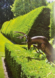 Rutting jumping. Stag Garden Statues Bronze Effect Finish