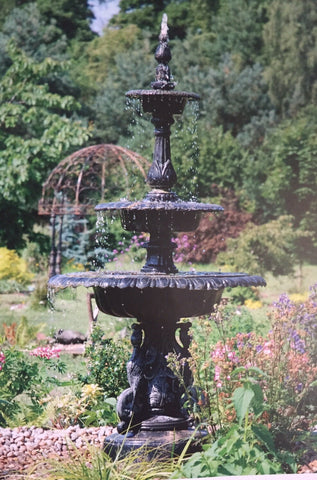 Swan Three Tier Fountain Medium Aluminium Statement Piece