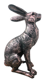Alert Hare Garden Statue Bronze effect Finish