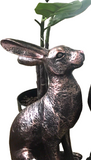 Alert Hare Garden Statue Bronze effect Finish