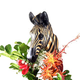 Zebra Head Bust Interior Design Home Conservatory Summer House Black+Gold