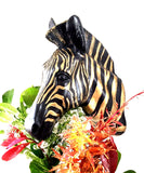 Zebra Head Bust Interior Design Home Conservatory Summer House Black+Gold