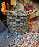 Beautiful Log Laundry Toy Rope Basket Kaboo Finish Natural Hand Made Rattan