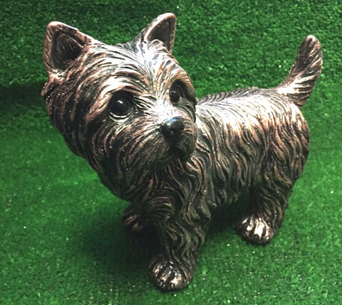 Share West Highland Terrier Westie Dog Statue Garden Interior Ornament Bronze Effect