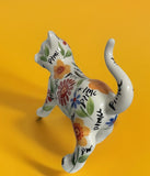 POMME PIDOU CAT CERAMIC MONEY BOX with Gift Box (White with floral patterns)