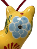 POMME PIDOU CAT CERAMIC MONEY BOX with Gift Box (Yellow with floral patterns)