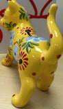 POMME PIDOU CAT CERAMIC MONEY BOX with Gift Box (Yellow with floral patterns)