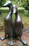 Ducks Birds Garden Ornament, Statue Figurine Bronze Effect.