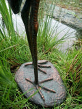 Stainless steel Metal Crane Garden Ornament Statue Bronze Effect Post 1-2 Days