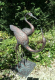Pair-Love Cranes Large Bird Garden Ornament Statue Bronze Effect Post 1-2 days