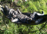 Relaxed Pixie in Hammock Garden Ornament Statue Bronze Effect Finish