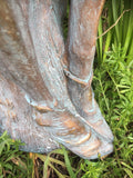 Pixie With Horn Trumpet Garden Statue Ornament Figurine resin bronze effect