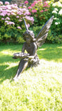 Large Sitting Fairy Ornament Statue Bronze Hand Finished